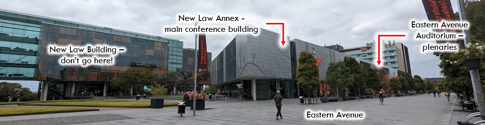 Location of the New Law Annex, right on Eastern Ave thoroughfare