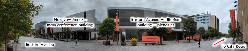 Eastern Avenue Auditorium building next to New Law Annex